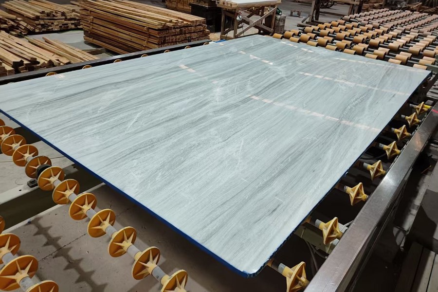 Ice White Marble Slab Polishing Ice White Marble Slab Polishing