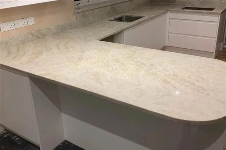 Taj Mahal Quartzite Kitchen Countertop